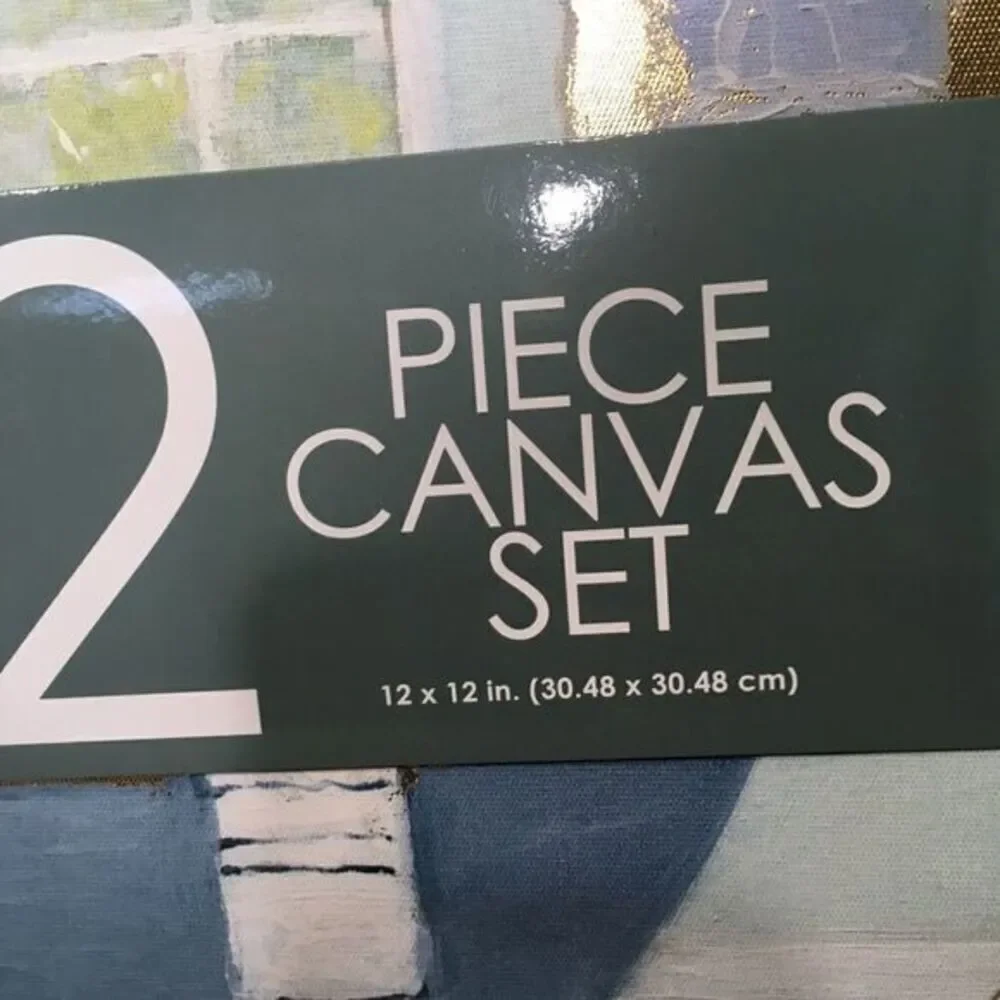 Two piece bathroom canvas set‎ NWT